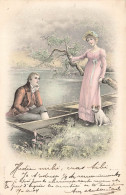 COUPLES - Au Bord Du Lac - Carte Postale Ancienne - Parejas
