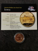 QUARTER DOLLAR 2004 P IOWA / CUPRONICKEL DORURE OR 24 CARATS / USA - 1999-2009: State Quarters