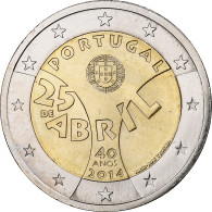 Portugal, 2 Euro, 25 De Abril, 2014, SUP+, Bimétallique, KM:844 - Portogallo