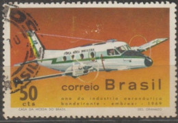 1969  BRAZIL STAMP (USED) On  Brazilian Aeronautical Industry Expansion Year/Aviation/Airplanes/ Industry /Transportatin - Usati