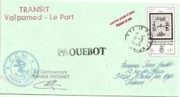 YT 1447 Reproduction De Timbre - Poté à Bord Du MD - Paquebot - Transit Valpamed Le Port - La Réunion - 02/03/1985 - Covers & Documents