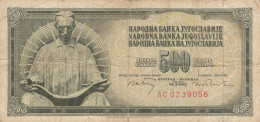 BANCONOTA JUGOSLAVIA 500 DINARA VF (KP1793 - Yougoslavie