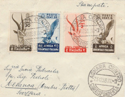 LETTERA 1930 30+35+2+5 AFRICA ORIENTALE ITALIANA TIMBRO ASMARA - ALTANCA TICINO (KP97 - Africa Orientale Italiana