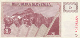 BANCONOTA SLOVENIA 5 EF (KP872 - Eslovenia