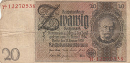 BANCONOTA GERMANIA 1929 20 VF (KP866 - 20 Mark