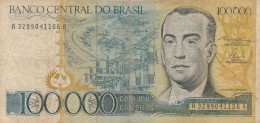BANCONOTA BRASILE 100000 CRUZEROS VF (KP854 - Brésil