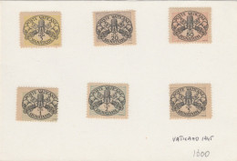 SERIE VATICANO 1945 SEGNATASSE SU CARTONCINO NUOVI (KP587 - Used Stamps