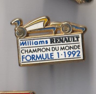 PIN'S THEME AUTOMOBILE  F1   WILLIAMS RENAULT  SIGNE  ARTHUS BERTRAND - F1