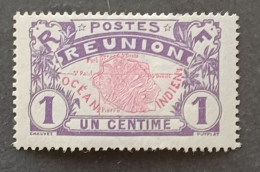 REUNION CFA FRANCE 1907 MAPPA DELL ISOLA YVERT N 56 - Usati