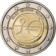 Belgique, 2 Euro, 10 Th Anniversary Of Emu, 2009, SUP+, Bimétallique, KM:282 - Belgique