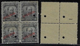 Brazil 1915 Block Of 4 Stamp 10 Réis Aristides Lobo Specimen Overprint Mint jurist Politician Journalist Abolitionist - Neufs