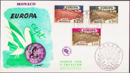 Europa CEPT 1962 Monaco FDC1 Y&T N°571 à 573 - Michel N°695 à 697 - 1962