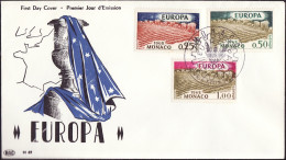 Europa CEPT 1962 Monaco FDC2 Y&T N°571 à 573 - Michel N°695 à 697 - 1962