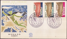 Europa CEPT 1962 Monaco FDC4 Y&T N°571 à 573 - Michel N°695 à 697 - 1962