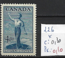 CANADA 226 * Côte 0.30 € - Ungebraucht