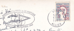 Ski Nautique --1963--VICHY--cachet  Championnat Du Monde De Ski Nautique  Sur Carte Postale Le Casino - Waterski