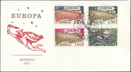 Europa CEPT 1962 Monaco FDC3 Y&T N°571 à 573+PA79 - Michel N°695 à F698 - 1962