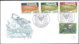 Europa CEPT 1962 Monaco FDC4 Y&T N°571 à 573+PA79 - Michel N°695 à F698 - 1962