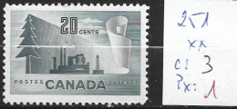 CANADA 251 ** Côte 3 € - Unused Stamps