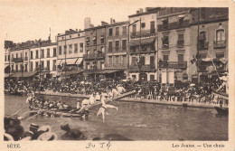 FRANCE - Sète - Les Joutes - Une Chute - Carte Postale Ancienne - Sete (Cette)