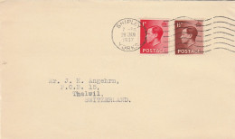 LETTERA 1937 REGNO UNITO DIRETTA SVIZZERA (LK388 - Storia Postale