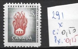 CANADA 291 * Côte 0.50 € - Neufs