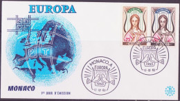 Europa CEPT 1963 Monaco FDC3 Y&T N°618 à 619 - Michel N°742 à 743 - 1963