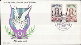 Europa CEPT 1963 Monaco FDC6 Y&T N°618 à 619 - Michel N°742 à 743 - 1963