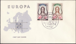 Europa CEPT 1963 Monaco FDC7 Y&T N°618 à 619 - Michel N°742 à 743 - 1963