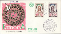 Europa CEPT 1963 Monaco FDC8 Y&T N°618 à 619 - Michel N°742 à 743 - 1963