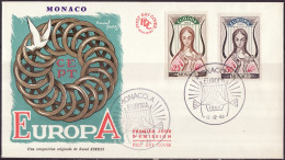 Europa CEPT 1963 Monaco FDC9 Y&T N°618 à 619 - Michel N°742 à 743 - 1963