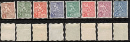 FINLAND FINNLAND FINLANDE  1954 1955 MH(*) MI 425 - 432  SC 312 - 317 319 321 COAT OF ARMS WAPPEN BLASON LION WAPPENLÖWE - Unused Stamps
