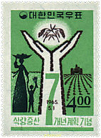 43731 MNH COREA DEL SUR 1965 PLAN SEPTIENAL PARA LAS PRODUCCIONES ALIMENTARIAS - Corée Du Sud