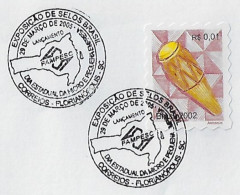 Brazil 2005 Cover Commemorative Cancel Federation Of Micro And Small Business Associations Map From Florianópolis - Lettres & Documents