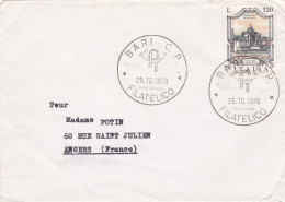 Italie--1978--lettre De BARI  C.P   Pour ANGERS-49 (France).timbre Seul Sur Lettre......cachet - 1971-80: Poststempel