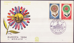 Europa CEPT 1964 Monaco FDC3 Y&T N°652 à 653 - Michel N°782 à 783 - 1964