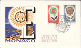 Europa CEPT 1964 Monaco FDC8 Y&T N°652 à 653 - Michel N°782 à 783 - 1964