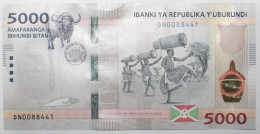 Burundi - 5000 Francs - 2022 - PICK 53c - NEUF - Burundi