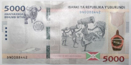 Burundi - 5000 Francs - 2022 - PICK 53c - NEUF - Burundi