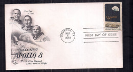 états-unis Fdc 1969 Apollo 8 - Etats-Unis