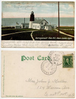 United States 1905 Postcard Narragansett Pier, Rhode Island - Point Judith Lighthouse - Other & Unclassified