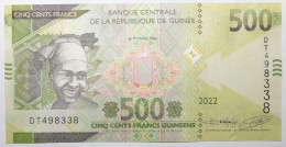 Guinée - 500 Francs Guinéens - 2022 - PICK 52b - NEUF - Guinee