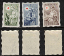 RED CROSS ROTES KREUZ CROIX ROUGE FINLAND FINNLAND FINLANDE 1954  MH(*) MI 422 - 424  SC B123  B124 B125 YV 405-407 - Nuevos