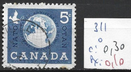 CANADA 311 Oblitéré Côte 0.30 € - Used Stamps