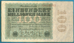 100000000 Mark 22.8.1923 Serie 13Z Wmk. Kreuzblüten - 100 Miljoen Mark