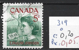CANADA 319 Oblitéré Côte 0.20 € - Used Stamps