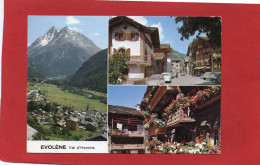 SUISSE----VILLAGE D' EVOLENE--Val D'Hérens---multi-vues---voir 2 Scans - Evolène