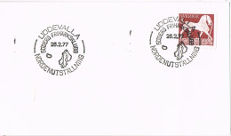 53099. Tarjeta UDEVALLA (Sveriga) Suecia 1977. Stamp Horse, Caballo - Covers & Documents