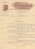ALLEMAGNE DEUTSCHE LEIPZIG Wotan-Werke 1911 Enveloppe Avec Plan Et Lettre Pour HYERES - Zonder Classificatie