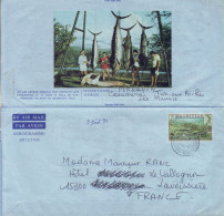 MAURITIUS 1985 AEROGRAMME SENT TO FRANCE - Maurice (1968-...)